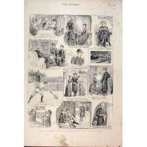  Two Curates Daughters Sketches Story Old Print 1891