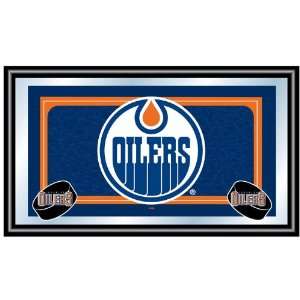  Best Quality NHL Edmonton Oilers Framed Team Logo Mirror 