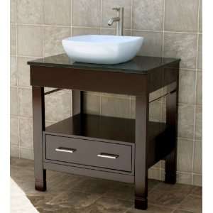   Vanity Cabinet black graniteTop Sink Faucet CG/ 7068 