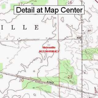  USGS Topographic Quadrangle Map   Hicksville, Ohio (Folded 