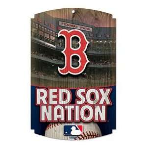    WinCraft Boston Red Sox Nation Wood Sign