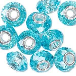  #7206 Bead, Dione™, glass and silver plated brass, 32 
