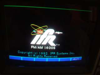 IFR FM/AM 1600S SERVICE MONITOR AND 1600CSA COMMUNICATION TEST SET 