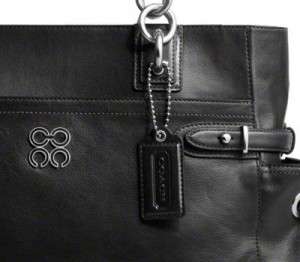 NWT Coach 16430 Colette BLACK Python Handle Leather Tote Bag Large $ 
