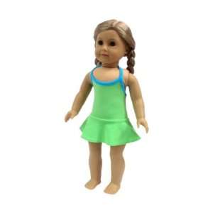   Girl Doll Clothes Lime Green Skirted Bathing Suit Toys & Games