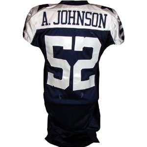  Al Johnson #52 Cowboys Game Issued Navy Jersey(Size 46 