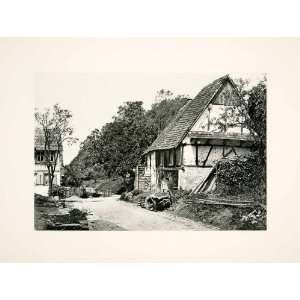  1904 Photogravure Black Forest Cottages Germany 