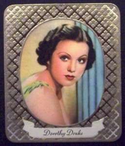 Dorothy Drake 1936 Garbaty Embossed Cigarette Card #176  
