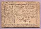 1777 10 SPANISH MILLED DOLLARS VIRGINIA COLONIAL NOTE