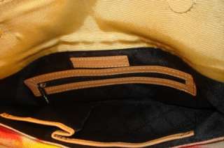 Yellow clutch canvas handbag purse BCBG MRSP $160.00  