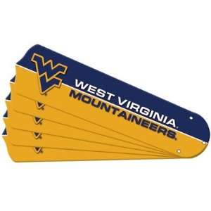 Sports Fan Products 7992 WVU TeamFanz Collegiate 5 Blade Set for a 42 