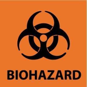 Biohazard (W/Graphic), 7X7, Adhesive Vinyl  Industrial 