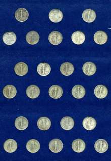Mercury Dime Set missing only 1  