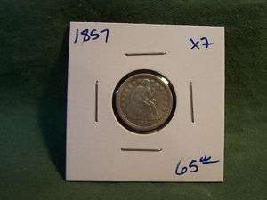 1857 XF Seated Liberty Dime, nice coin, see our store  
