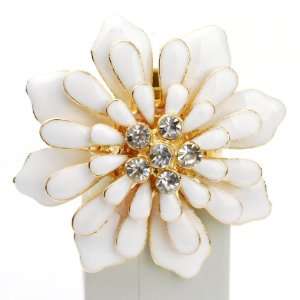 Cute Spring Summer Bulky Flower Fashion Ring in Gold and 