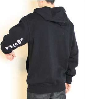 NEW Volcom Mens Sputter Zip Hoodie Sweatshirt Black Medium  
