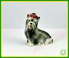   Figurine Ceramic Animal Statue Yorkshire Terrier Cute For Home Decor