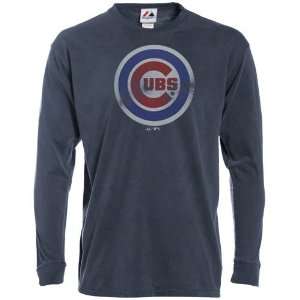  Majestic Chicago Cubs Heather Blue Big Time Play Long 