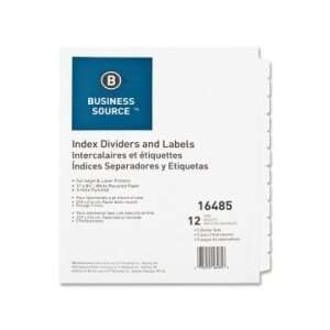  Business Source Customize Index Divider   White   BSN16485 