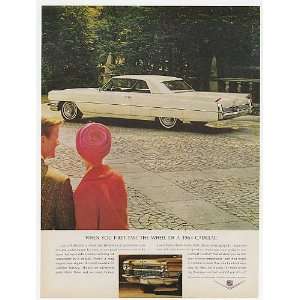  1964 White Cadillac Print Ad (8289)