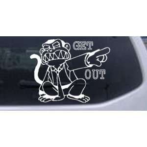  Evil Monkey Get Out Cartoons Car Window Wall Laptop Decal 