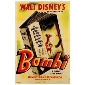  Bambi (1942) 27 x 40 Movie Poster Style A