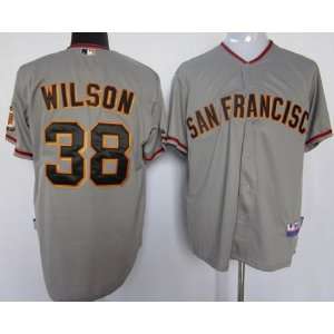 2012 San Francisco Giants #38 Wilson Grey Jersey  Sports 