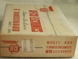 AFCO MODEL 604 NEW IN BOX TRANSISTOR RADIO late 1950 1960s  