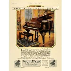  1926 Ad Wurlitzer Grand Piano Music Instrument Antique 