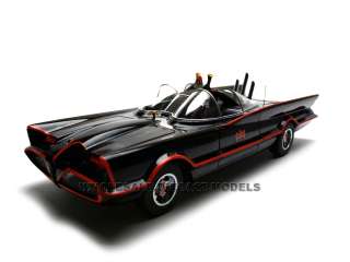  scale diecast model car of 1966 batmobile tv elite edition matt black