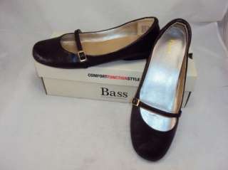 LADIES SZ 9 M BASS ANN MARRIE DARK BROWN LEATHER LOAFERS FLATS USED 