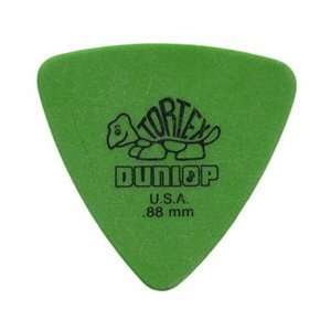  72 Dunlop Tortex Triangle .88mm Guitar Picks Green 