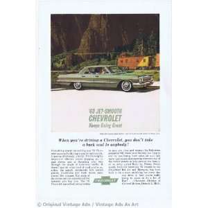  1963 Chevrolet Impala Sports Sedan Green Vintage Ad 