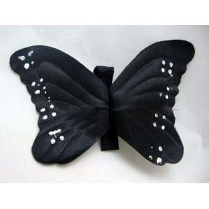  Black Satin Butterfly with Velvet Clip  Clearance Beauty