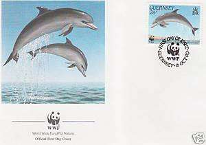 Bottlenose Dolphin WWF First Day Cover Guernsey 1990  