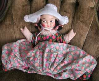 VINTAGE PAINTED FACE MASK CLOTH DOLL  