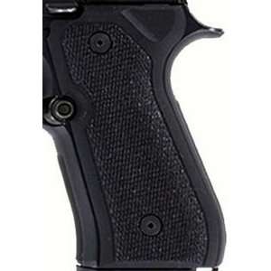 Hogue Beretta 92 Grips Checkered G 10 Solid Black Sports 