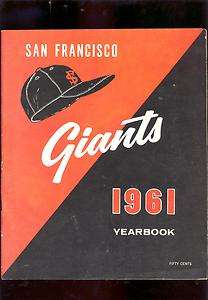 1961 San Francisco Giants Yearbook  