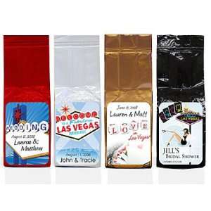 Personalized Las Vegas Theme Brick Pack Coffee Favors 