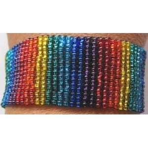  Stunningly Beautiful Handcrafted Rainbow Bead Bracelet 
