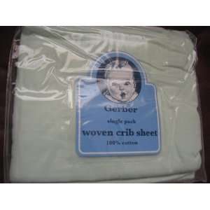  Gerber 100% Cotton Woven Crib Sheet 2 pack Green Baby