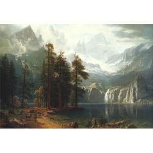  Albert Bierstadt 36W by 25H  Sierra Nevada CANVAS Edge 