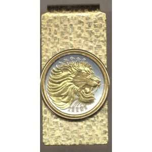 Gorgeous 2 toned 24k Gold on Sterling Silver World Coin Hinged Money 