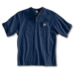  Carhartt Workwear Henley T Shirt, 2XL Navy Blue Patio 