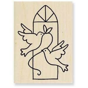  Glass Dove Window   Rubber Stamps Arts, Crafts & Sewing