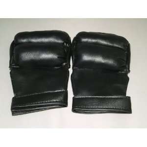  Fingerless Mixed Martial Arts Grappling Gloves   Black XL 