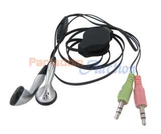 6PCS Retractable Stereo Earphone/Headset with Microphone For PC Laptop 