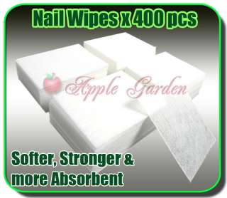 400 Lint Free Nail Art Wipe  Acrylic Gel Polish Use 284  