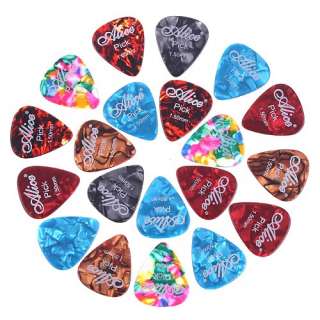 20x Alice 1.5mm Smooth Colorful Celluloid Guitar Picks  