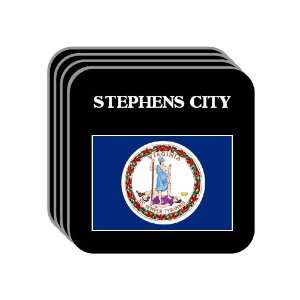  US State Flag   STEPHENS CITY, Virginia (VA) Set of 4 Mini 
